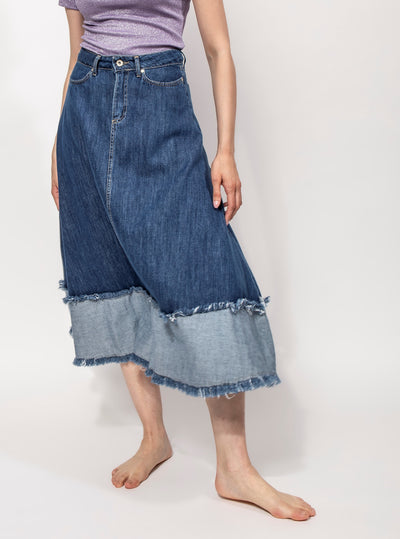 GONNA LUNGA DENIM FASCIA