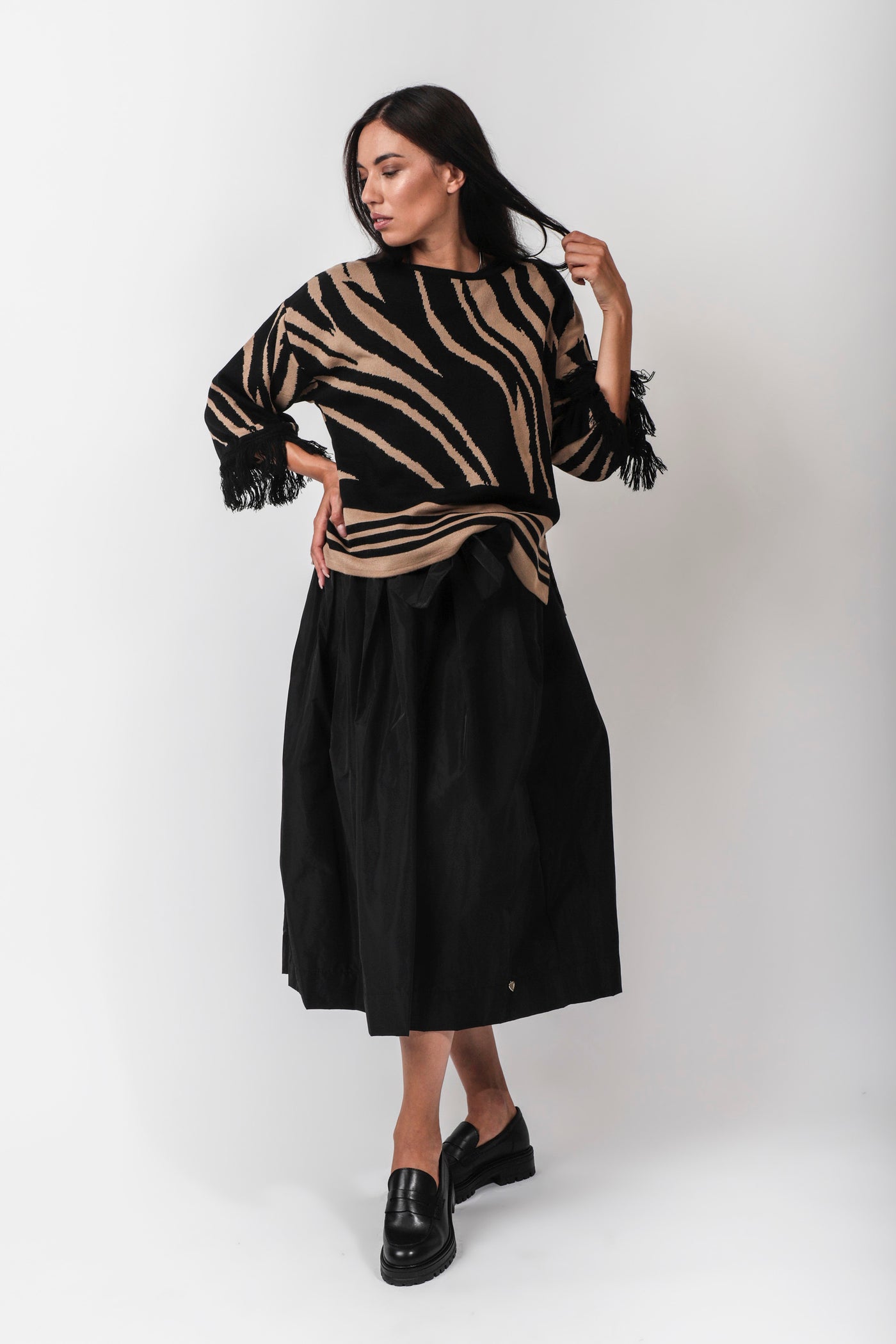 MAGLIA OVER FRANGE ZEBRA