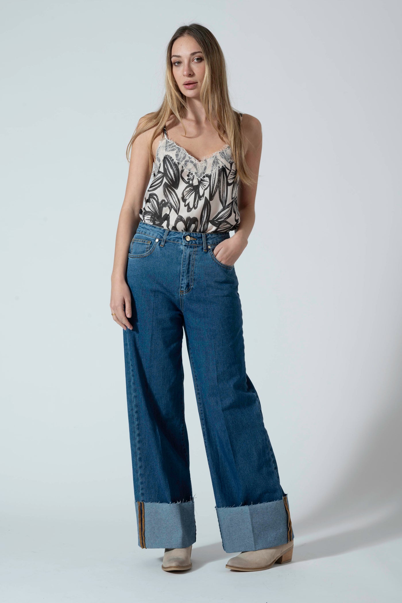 JEANS 5T PALAZZO ROVESCIA