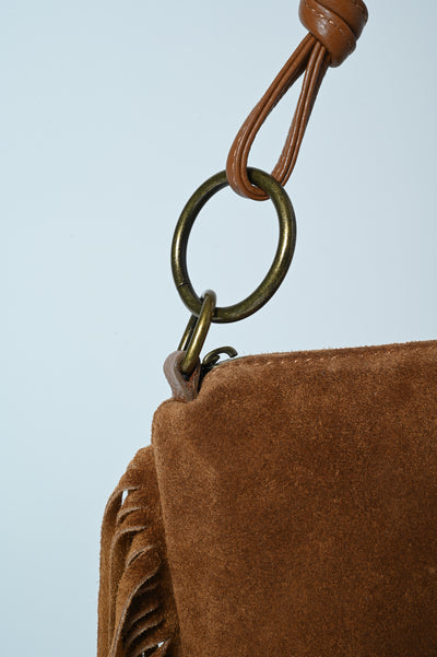 POCHETTE VERA PELLE CAM FRANGE