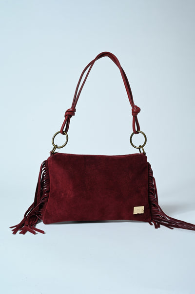 POCHETTE VERA PELLE CAM FRANGE