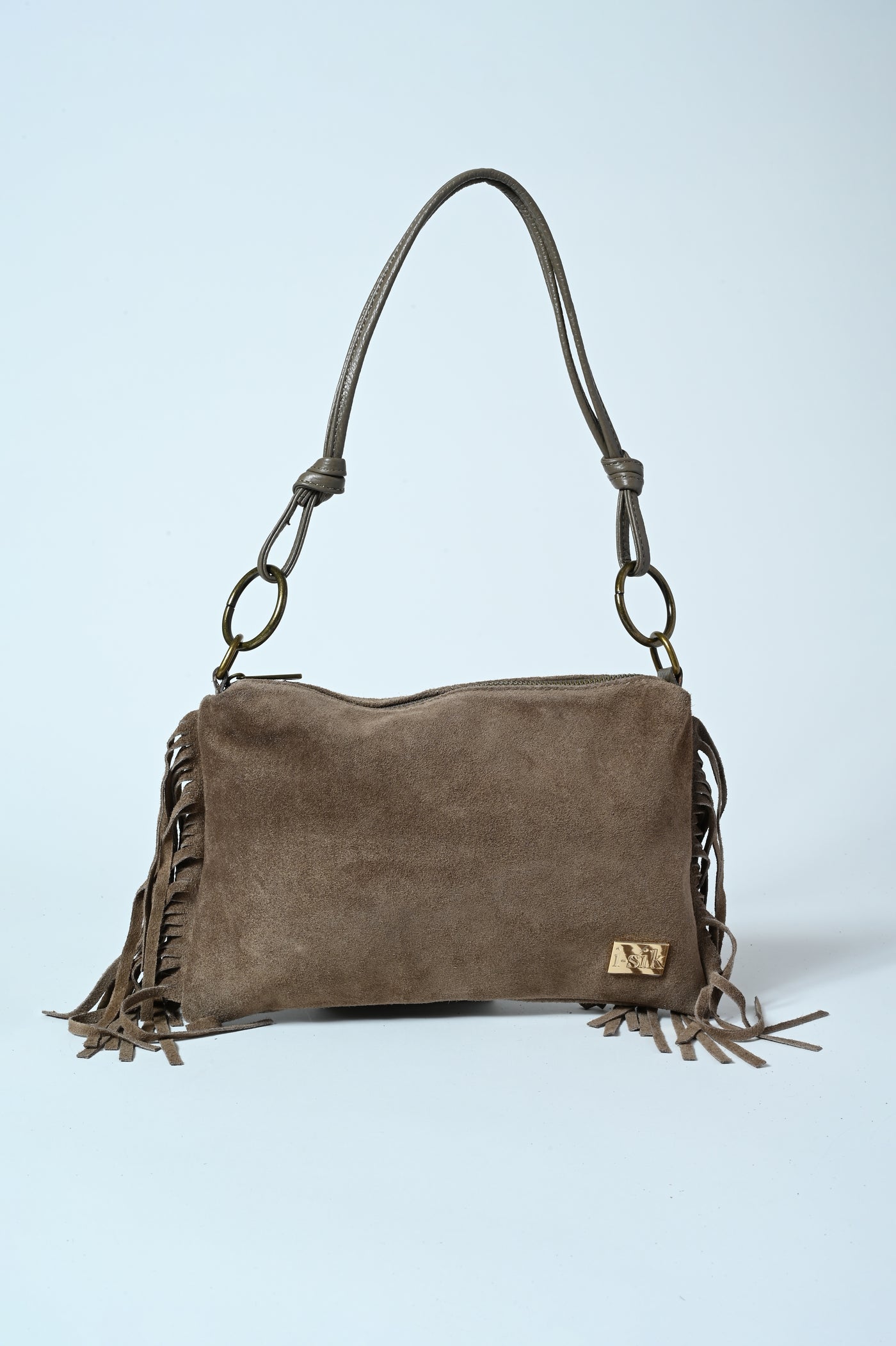 POCHETTE VERA PELLE CAM FRANGE