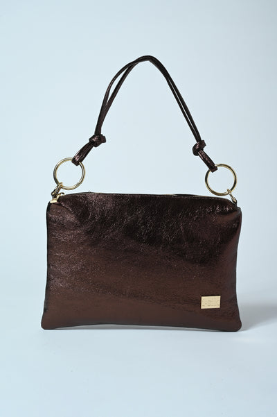 POCHETTE VERA PELLE GLITTER