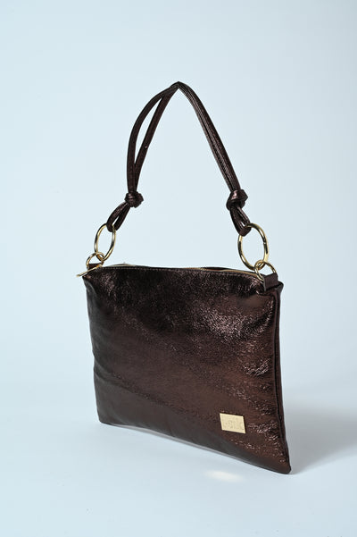 POCHETTE VERA PELLE GLITTER