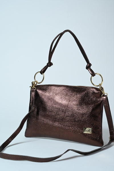 POCHETTE VERA PELLE GLITTER