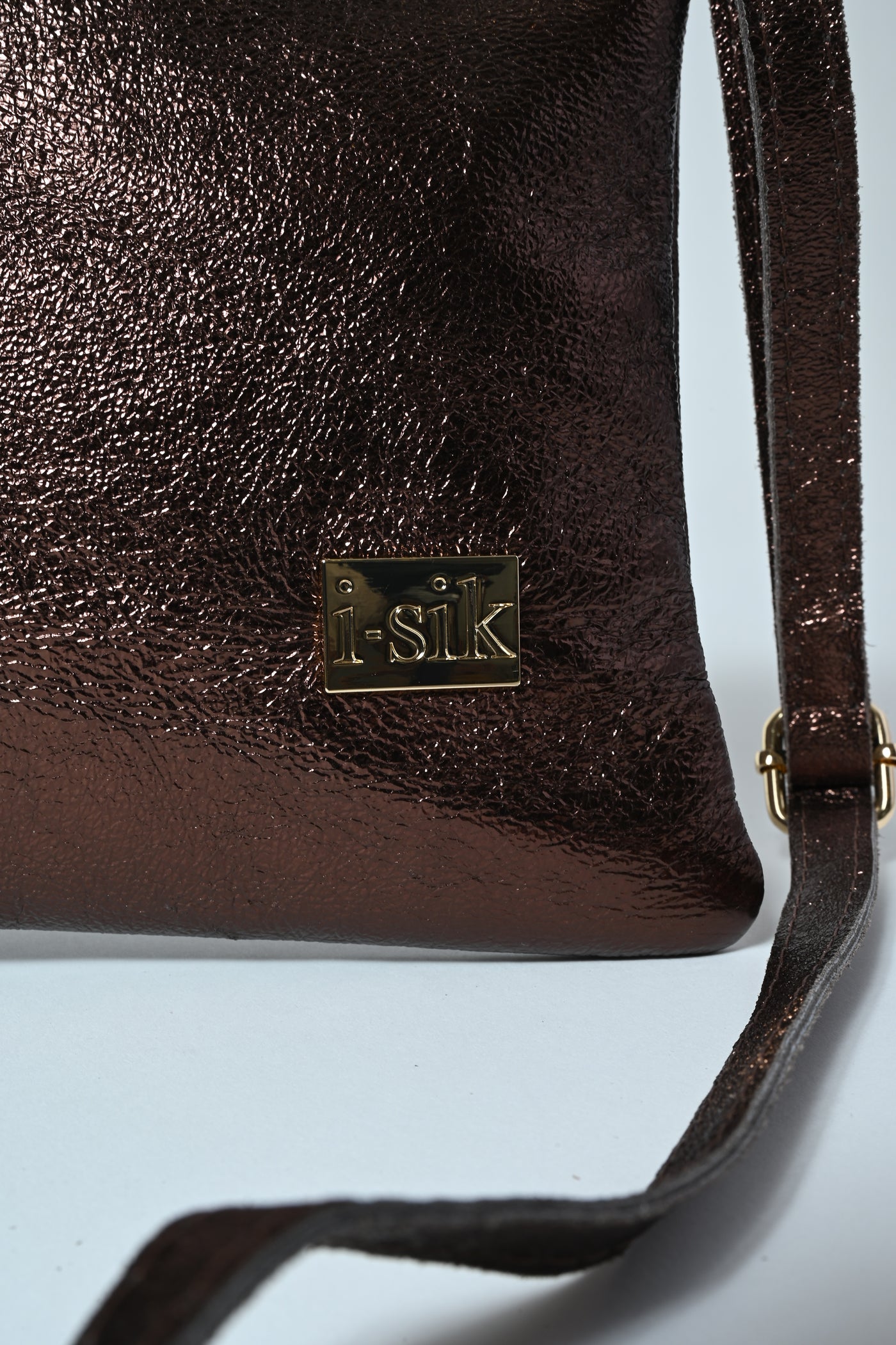 POCHETTE VERA PELLE GLITTER