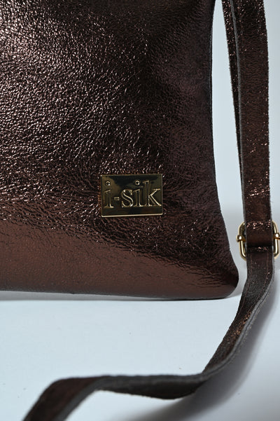 POCHETTE VERA PELLE GLITTER