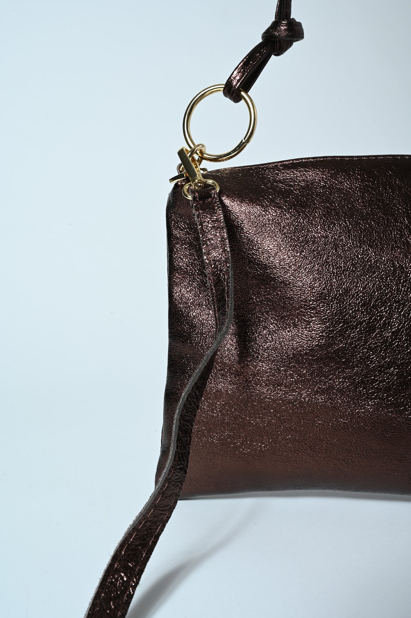 POCHETTE VERA PELLE GLITTER