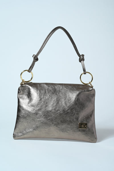 POCHETTE VERA PELLE GLITTER