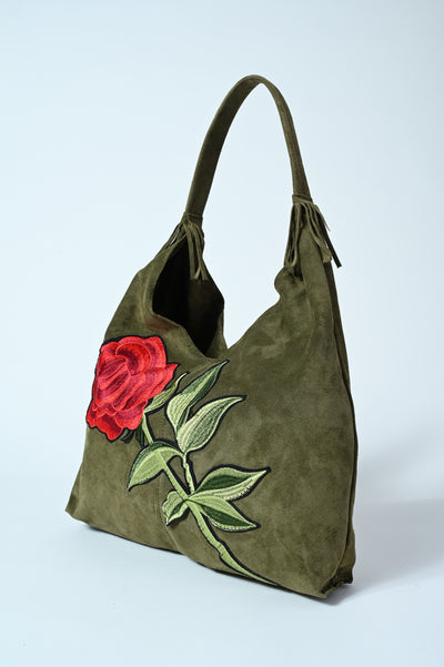 HOBO BAG VERA PELLE ROSA RE-LO