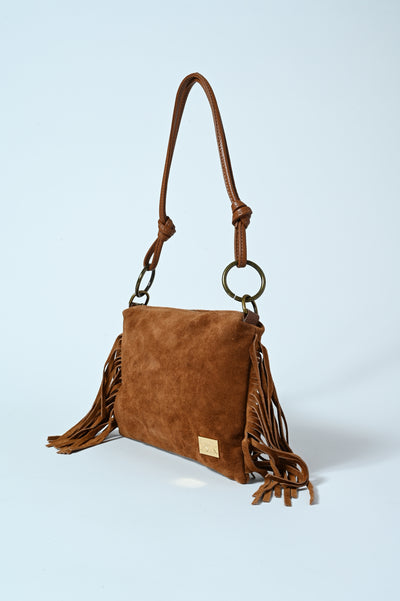 POCHETTE VERA PELLE CAM FRANGE