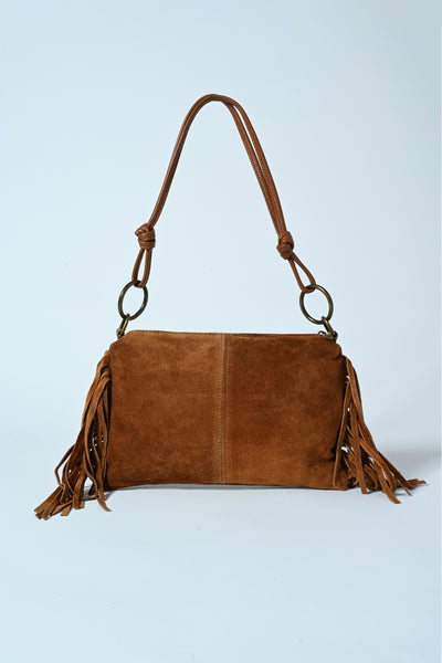 POCHETTE VERA PELLE CAM FRANGE