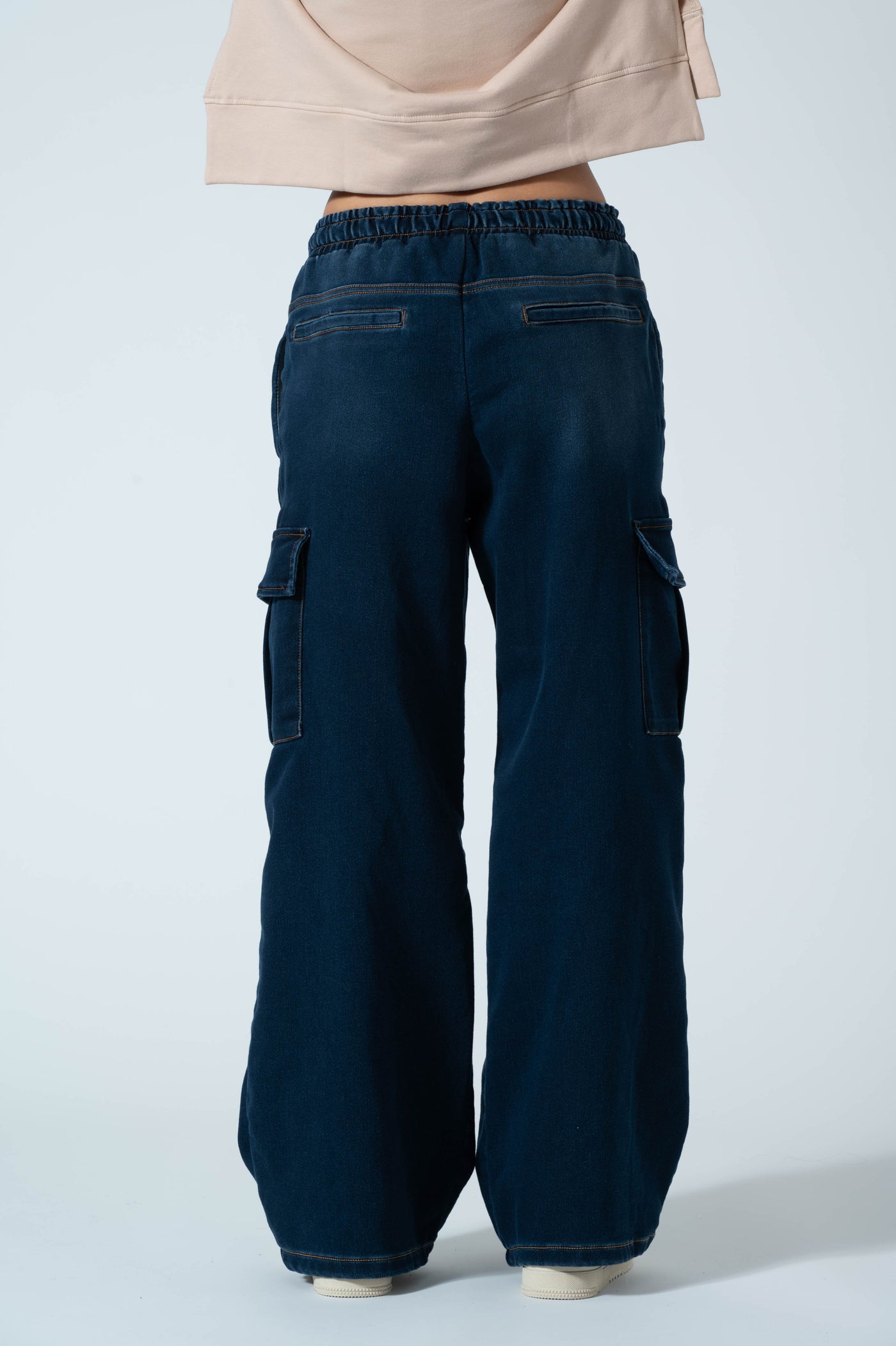 PALAZZO CARGO DENIM FELPA