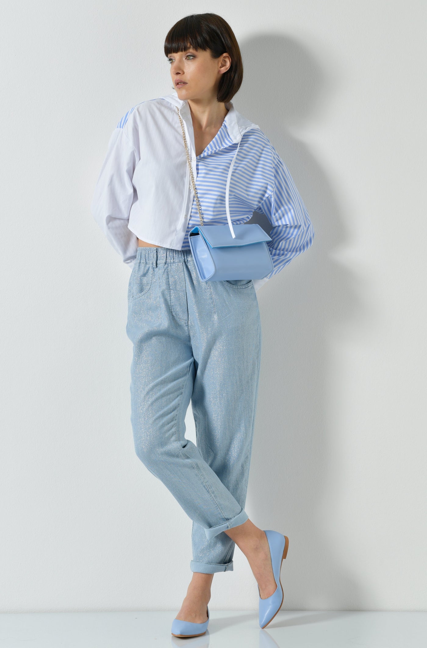 PANT. 5T CHAMBRAY LUREX