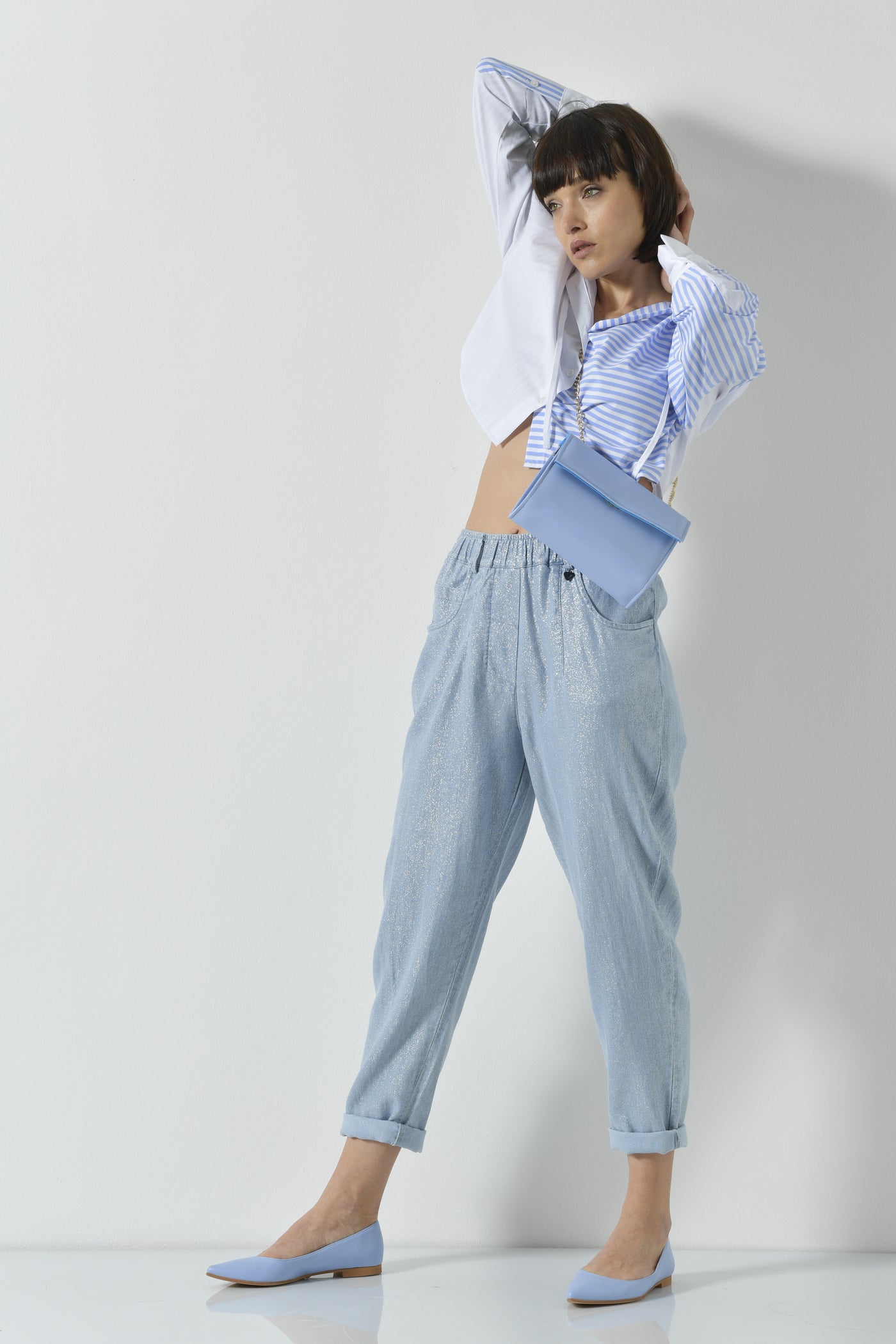 PANT. 5T CHAMBRAY LUREX