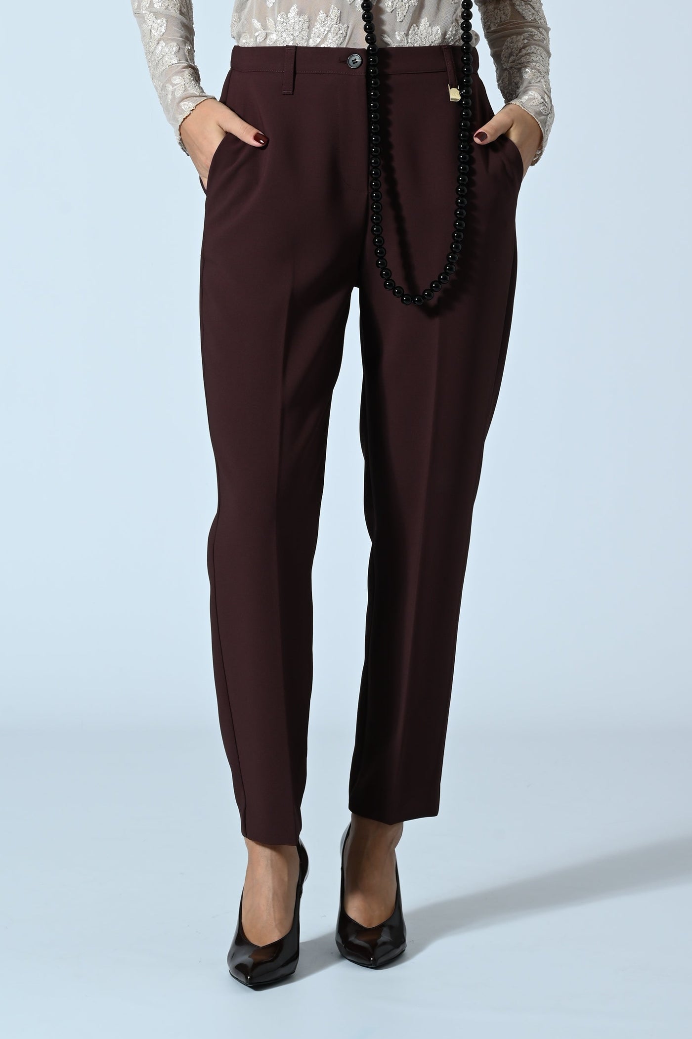 PANTALONI CHINO CREPE