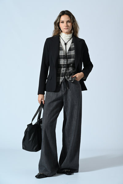 GILET FANTASIA CHECK