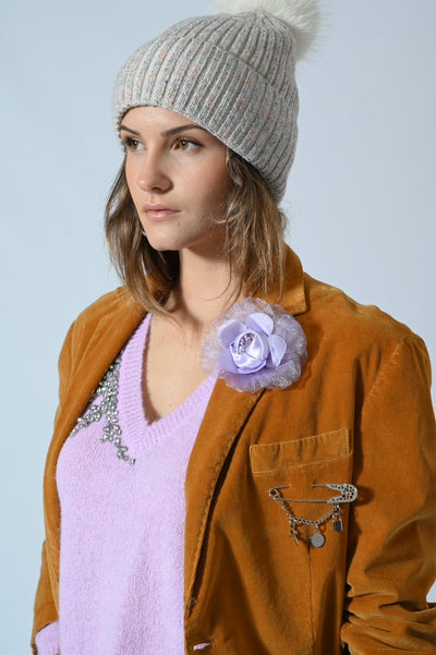 MAGLIA SCOLLO A V CON STRASS