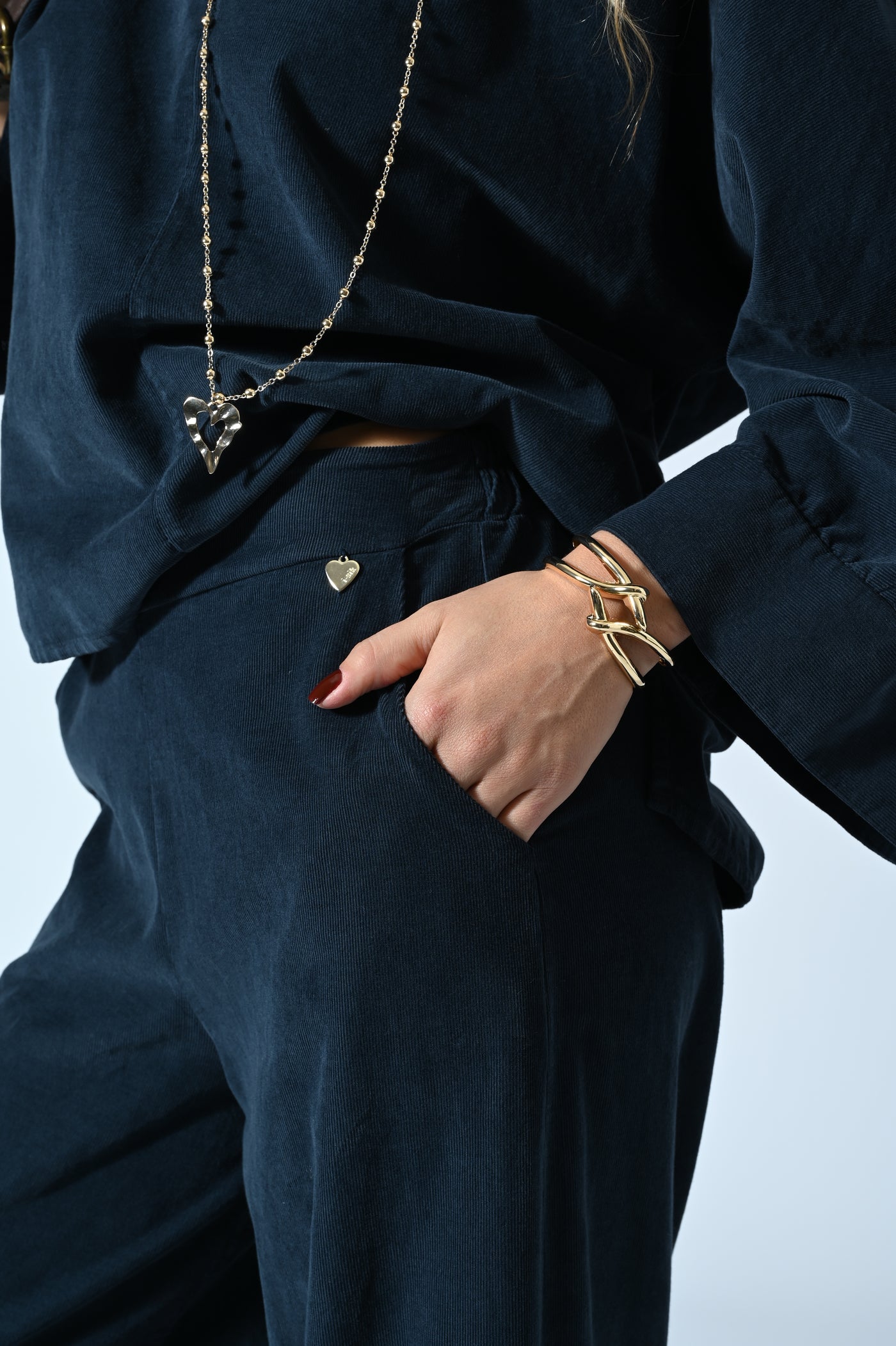 PANTALONI A PALAZZO IN VELLUTO