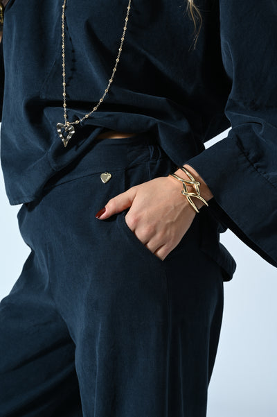 PANTALONI A PALAZZO IN VELLUTO