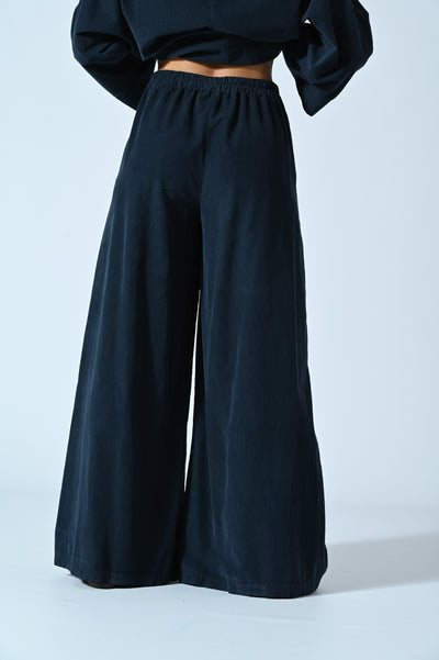 PANTALONI A PALAZZO IN VELLUTO