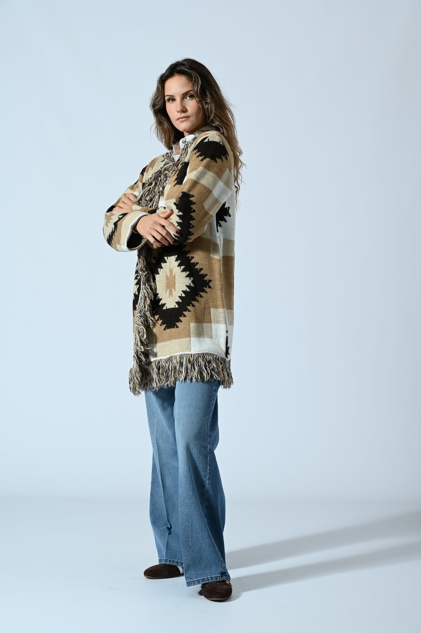 CARDIGAN ETNICO FRANGE