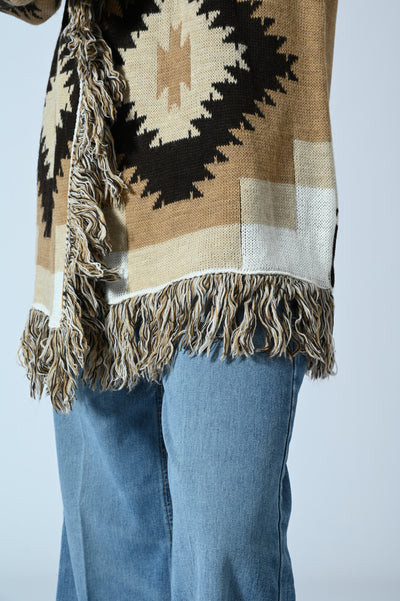 CARDIGAN ETNICO FRANGE