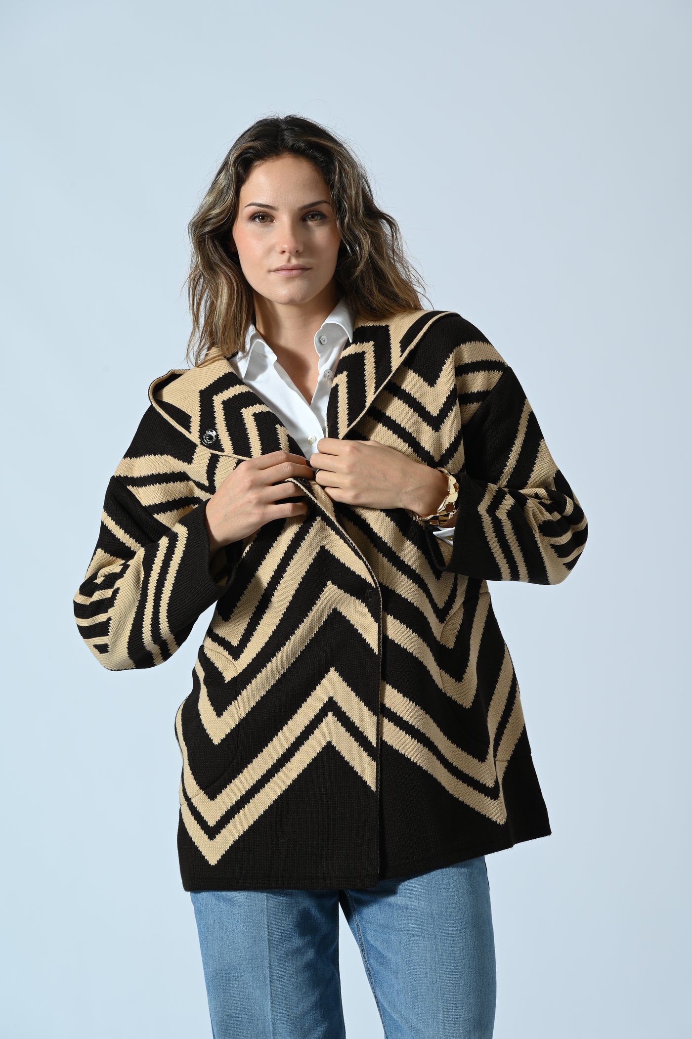 CAPPOTTO CORTO IN MAGLIA