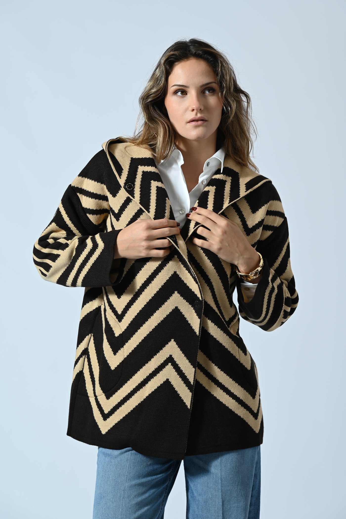 CAPPOTTO CORTO IN MAGLIA