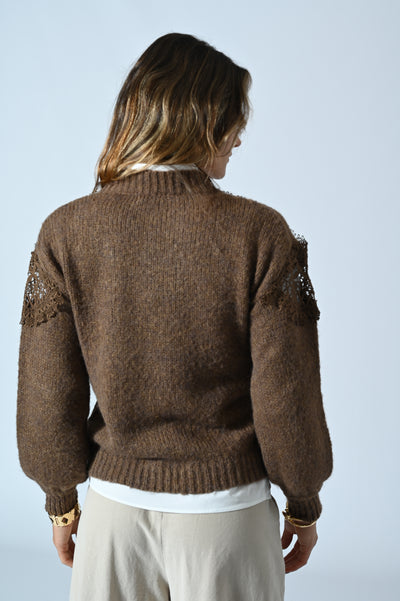 MAGLIA GIROCOLLO CON PIZZO