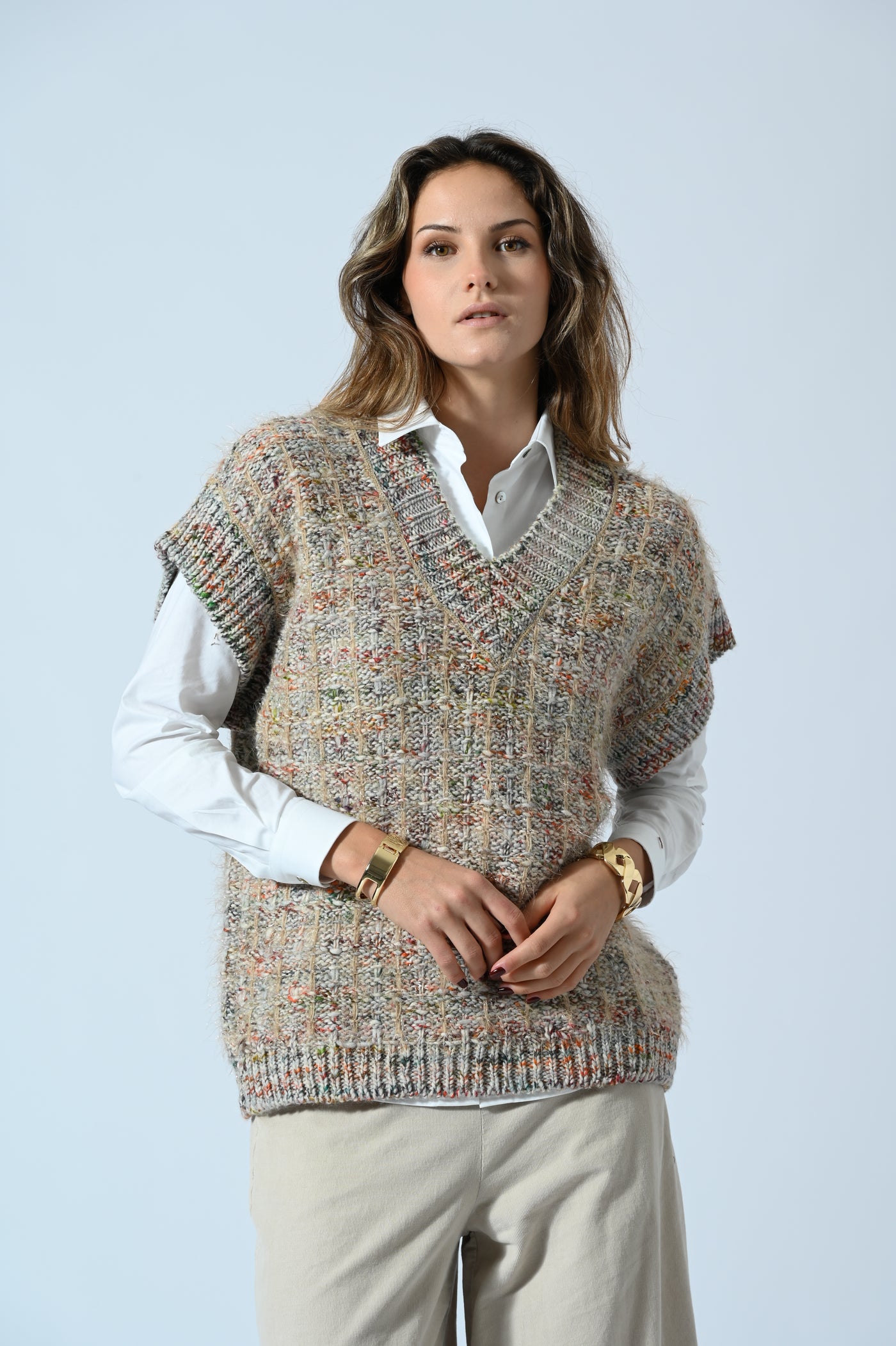 GILET MELANGE LUREX