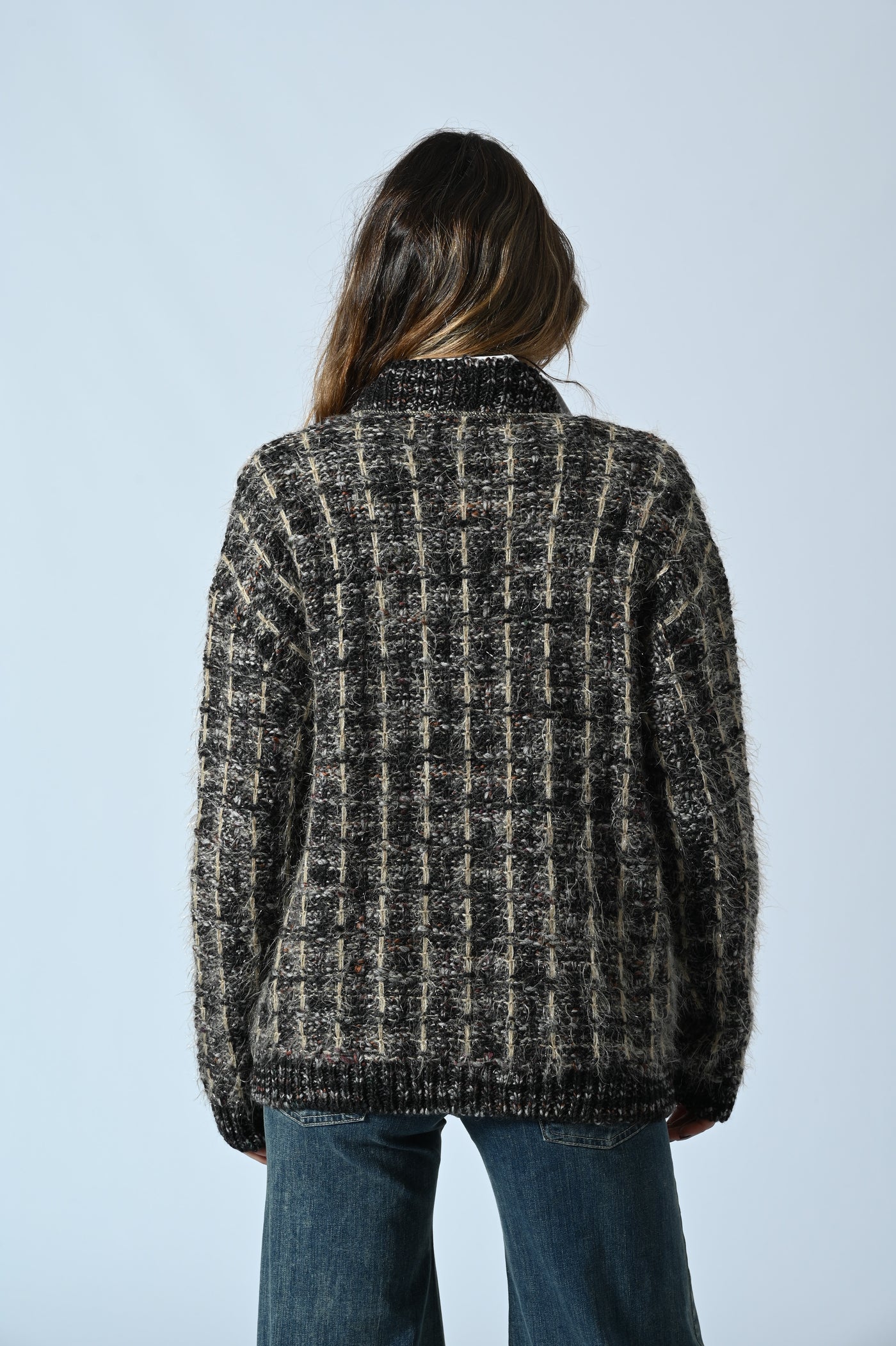 CARDIGAN MELANGE LUREX