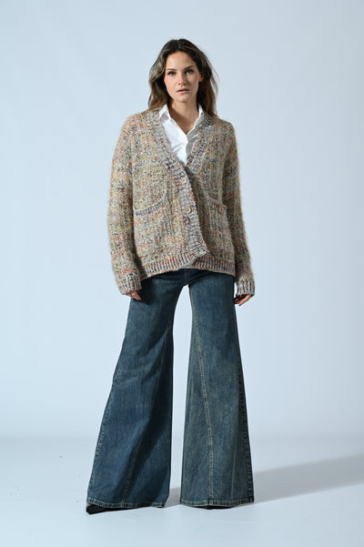 CARDIGAN MELANGE LUREX