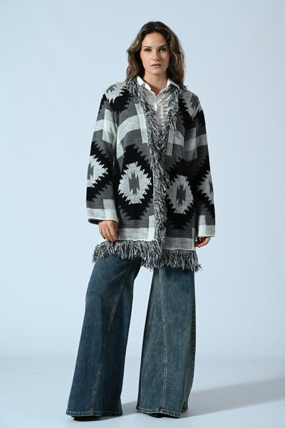 CARDIGAN ETNICO FRANGE