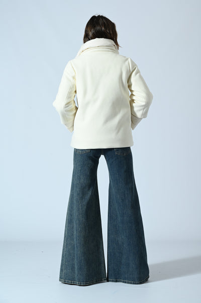 CAPPOTTO CORTO CON INSERTI ECOPIUMA