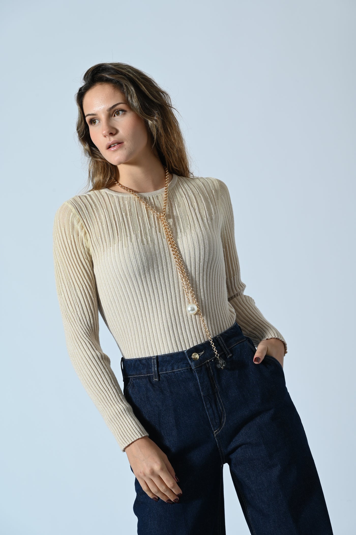 MAGLIA COSTINE JACQUARD LUREX