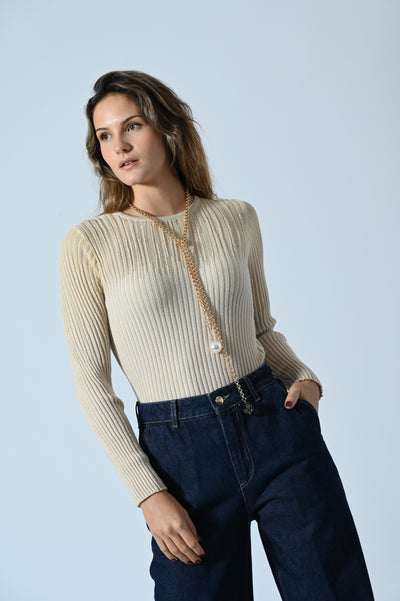 MAGLIA COSTINE JACQUARD LUREX