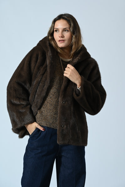 ECOPELLICCIA CON CAPPUCCIO