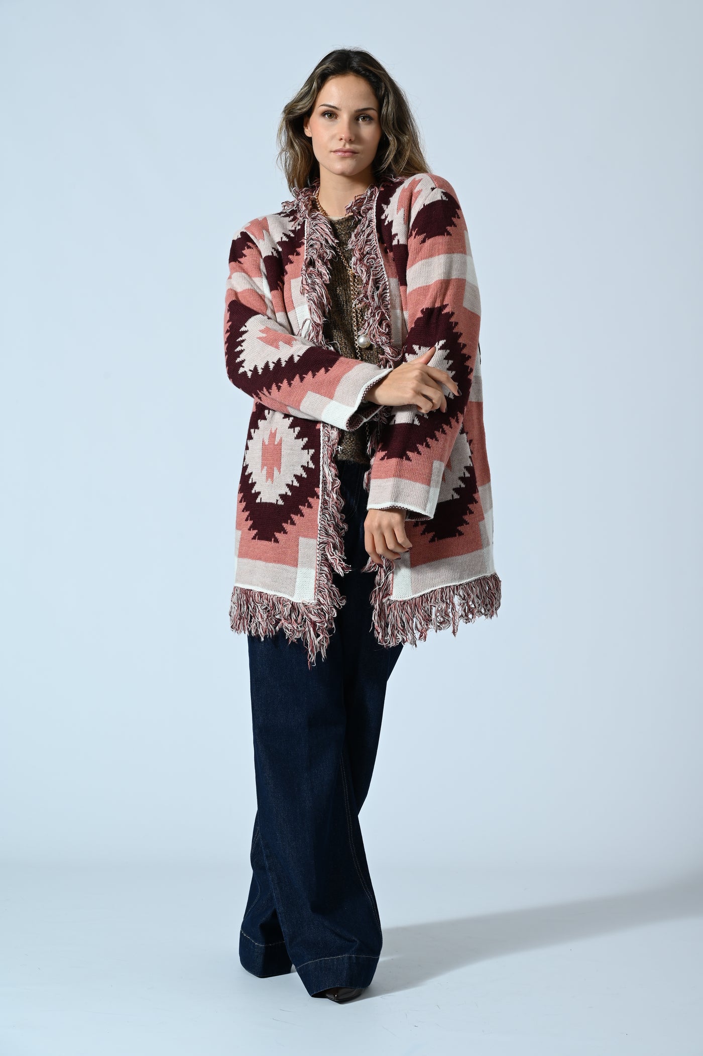 CARDIGAN ETNICO FRANGE