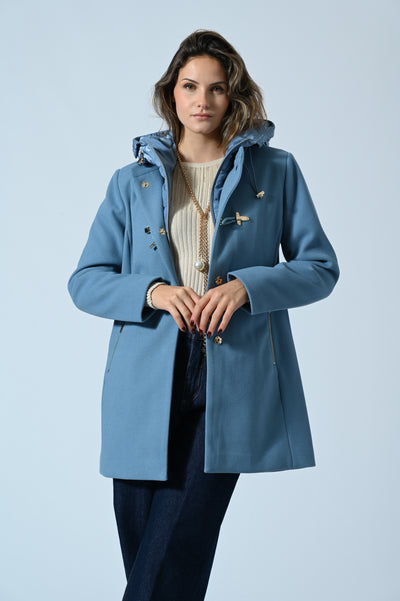 CAPPOTTO CON CAPPUCCIO E ALAMARI