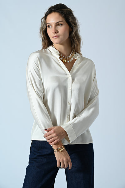 CAMICIA IN RASO COLLO SERAFINO