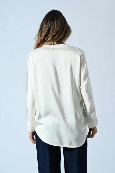 CAMICIA IN RASO COLLO SERAFINO