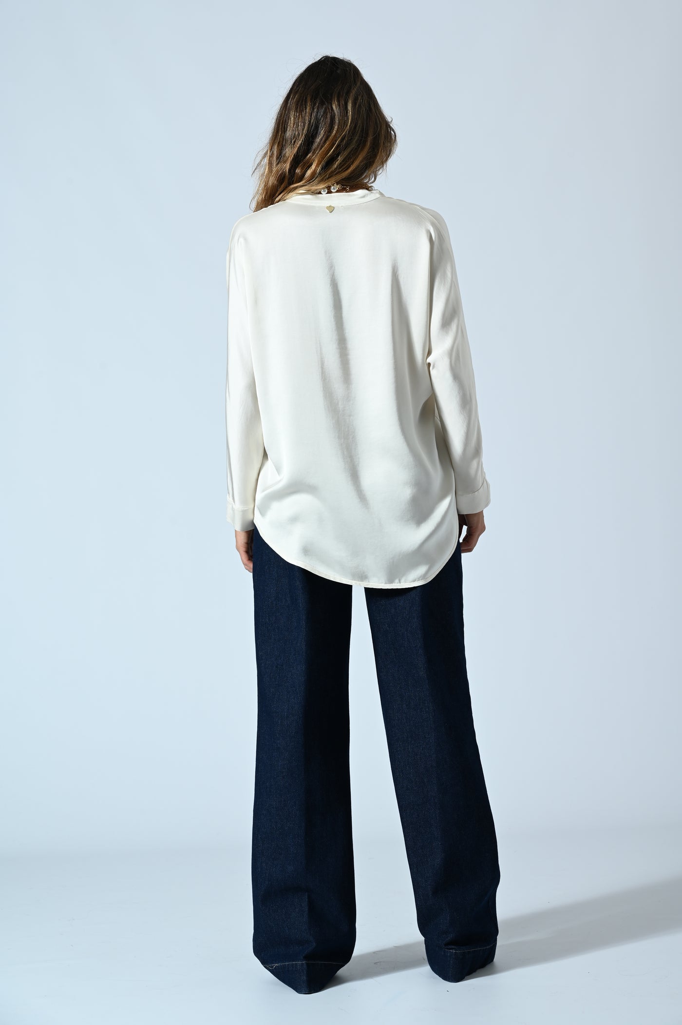 CAMICIA IN RASO COLLO SERAFINO