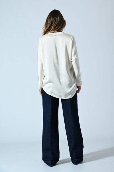 CAMICIA IN RASO COLLO SERAFINO