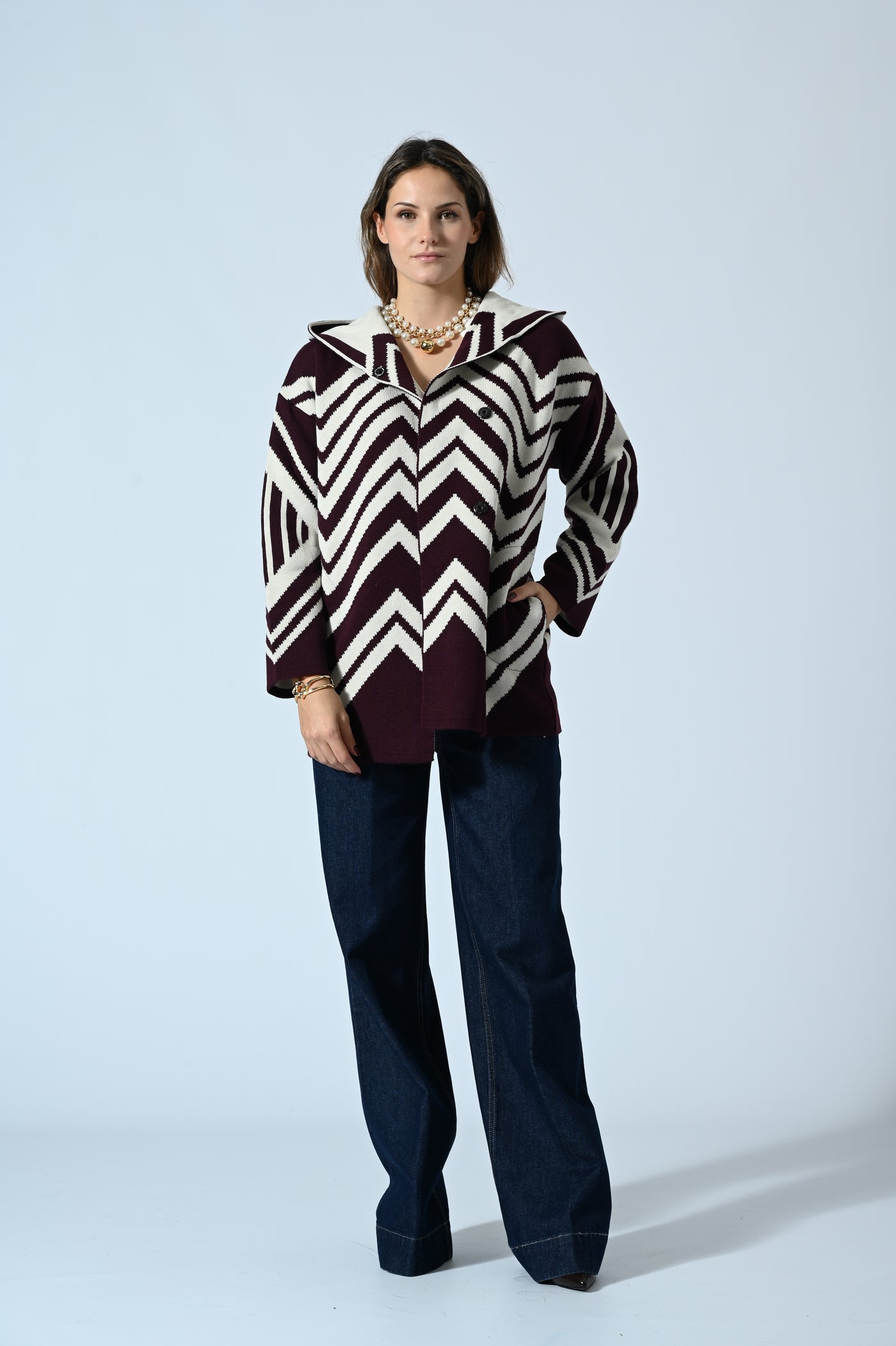 CAPPOTTO CORTO IN MAGLIA