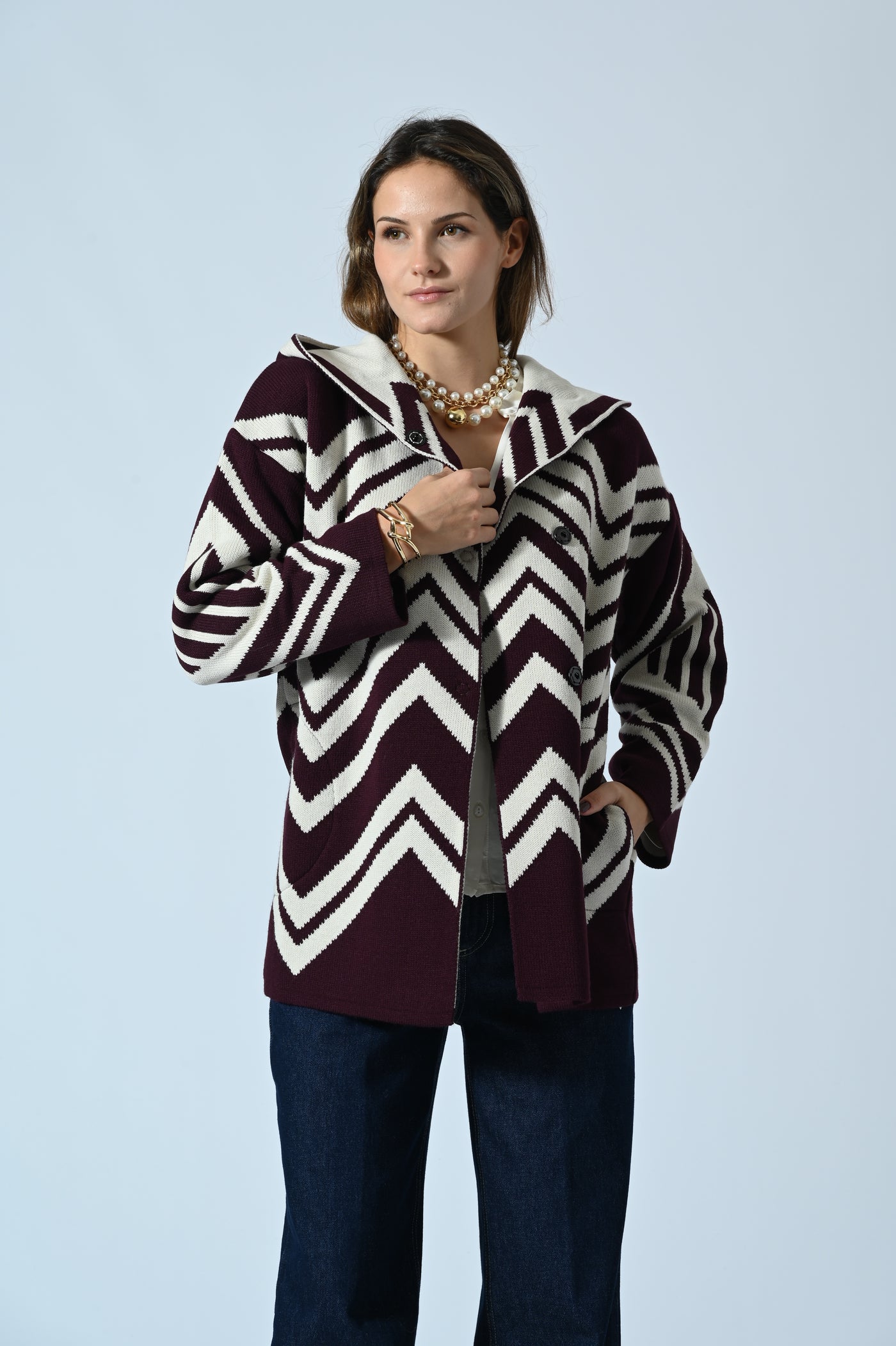 CAPPOTTO CORTO IN MAGLIA