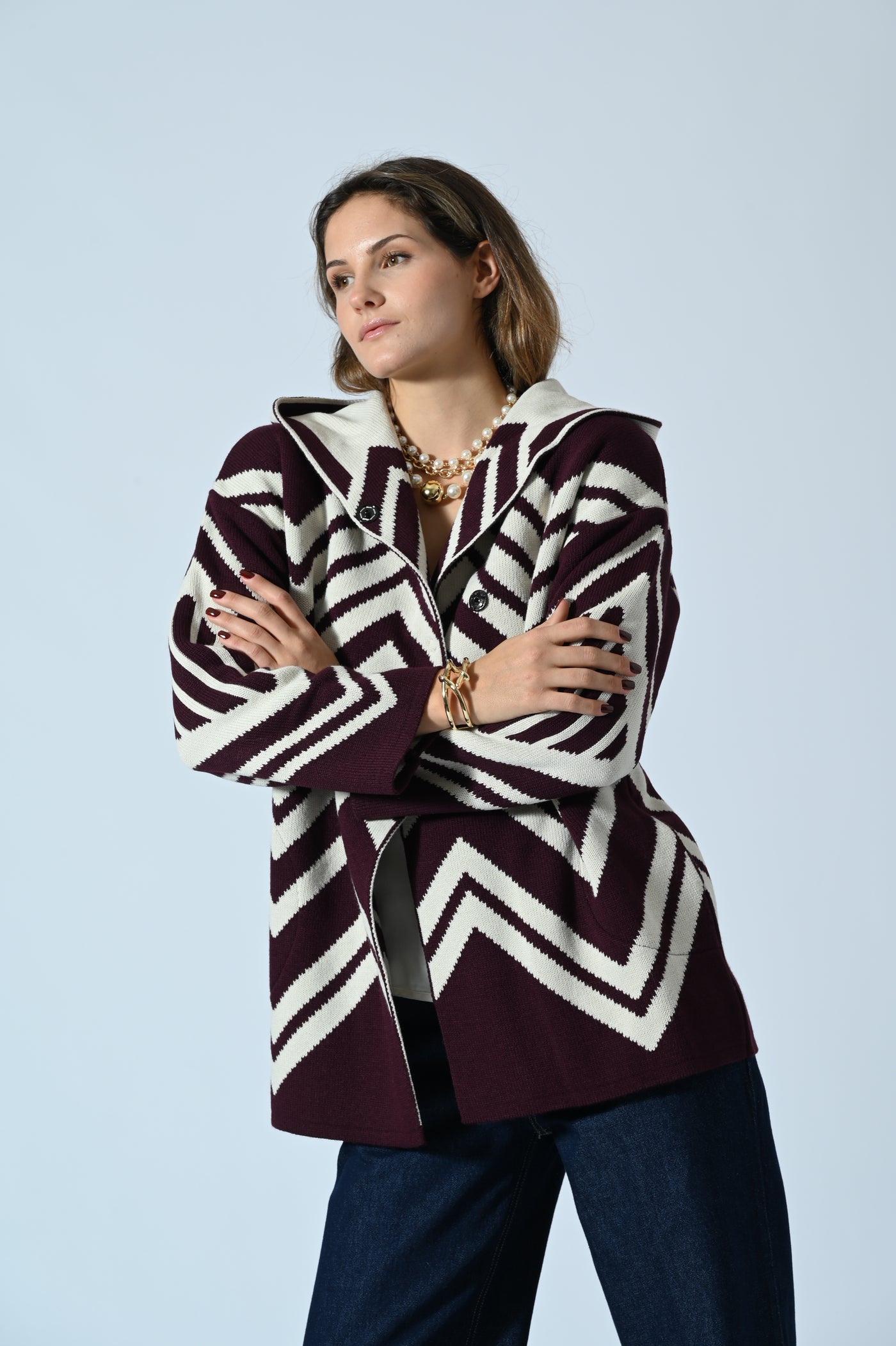 CAPPOTTO CORTO IN MAGLIA