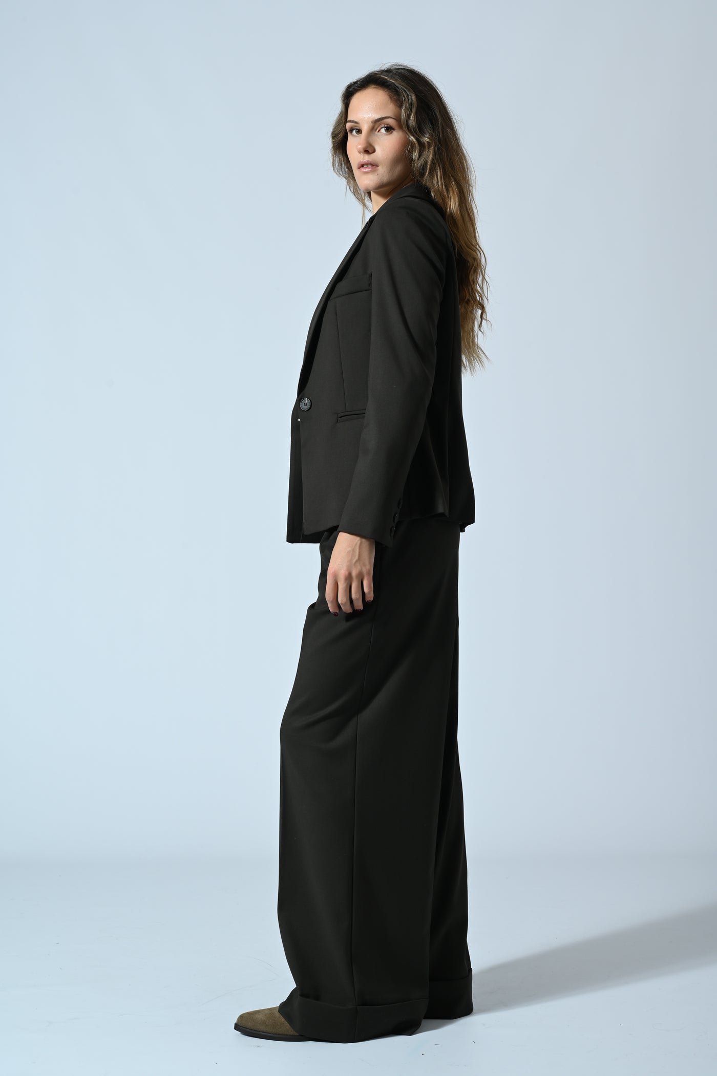 PANTALONI A PALAZZO IN MANO LANA