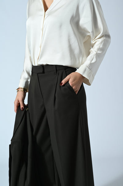 PANTALONI A PALAZZO IN MANO LANA