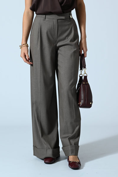 PANTALONI A PALAZZO IN MANO LANA